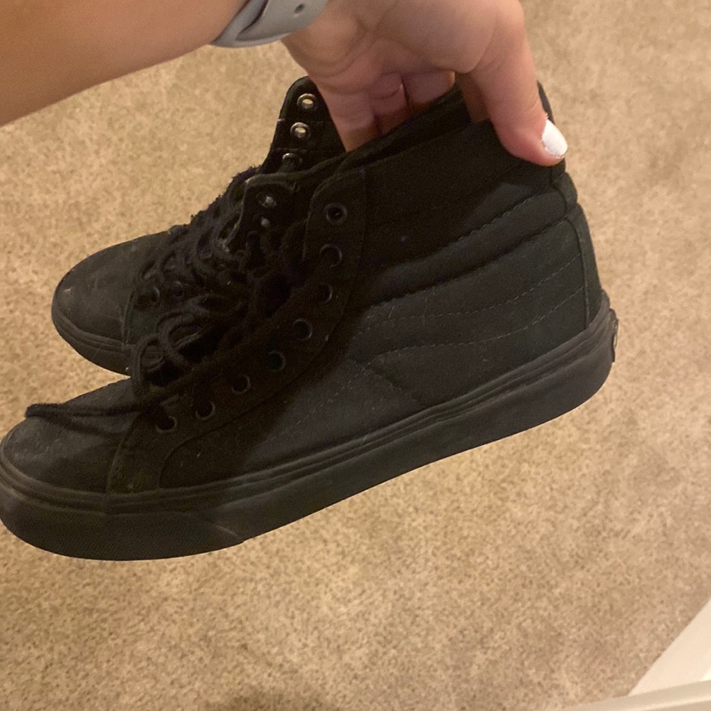 All black hightop vans